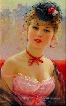 Portrait de Elodie Impressionist Peinture à l'huile